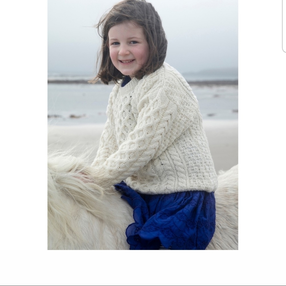 Carraig donn Aran Woolen Mills Merino kids sweater